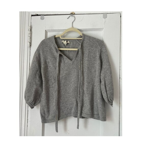 Demylee New York Women's Sweatshirt  Puff Sleeve Crow Sweater Size Medium - Picture 7 of 8